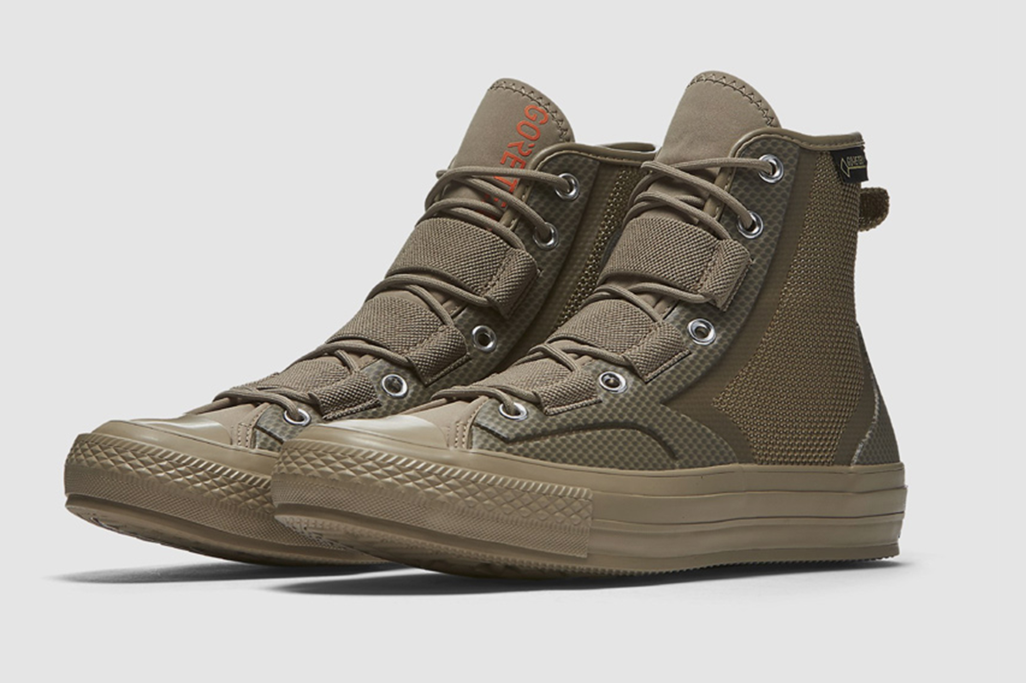 converse military boots with zipper