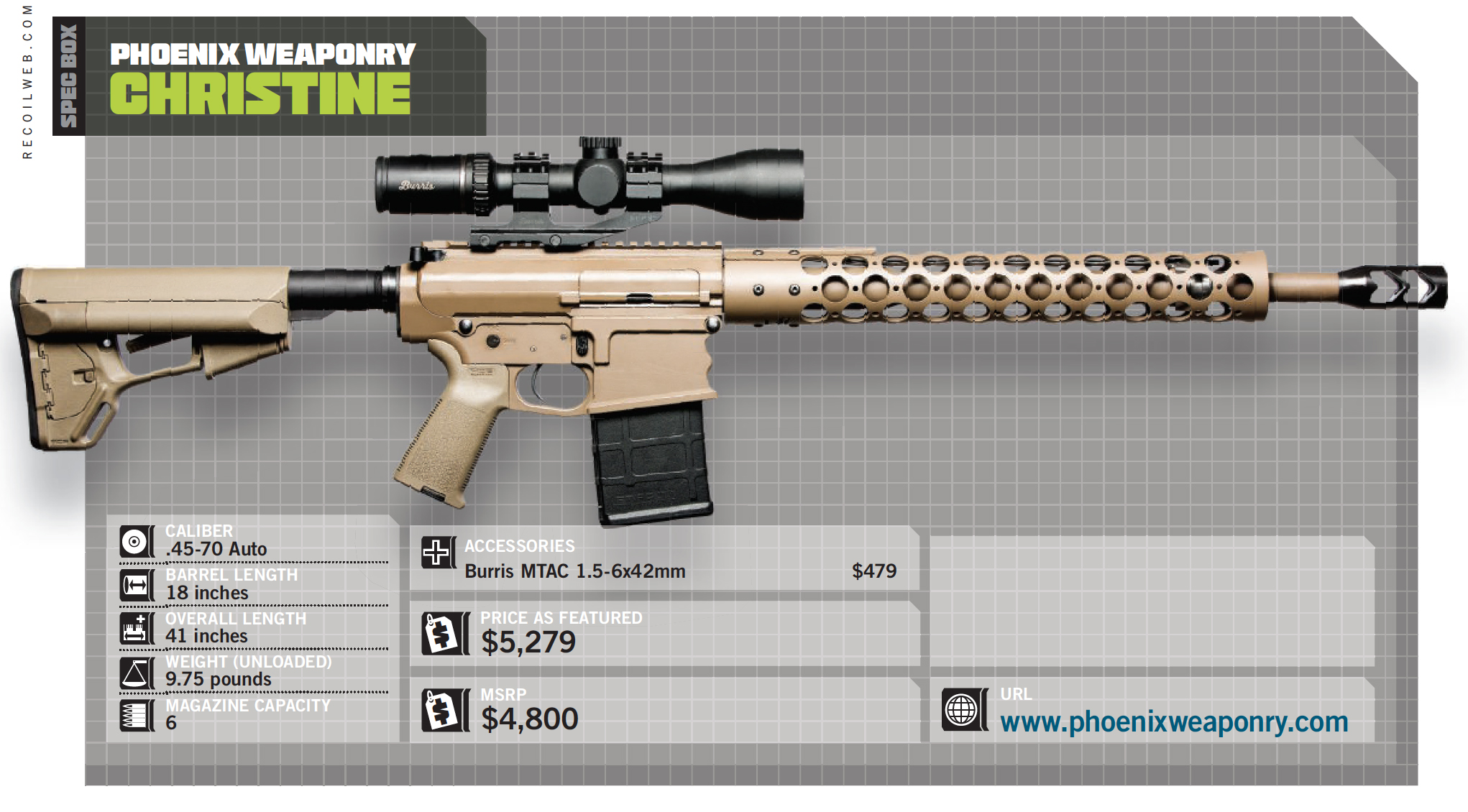 Phoenix weaponry 45-70 auto rifle